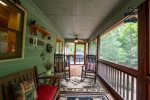 Screened in Porch off Kitchen with Propane Grill